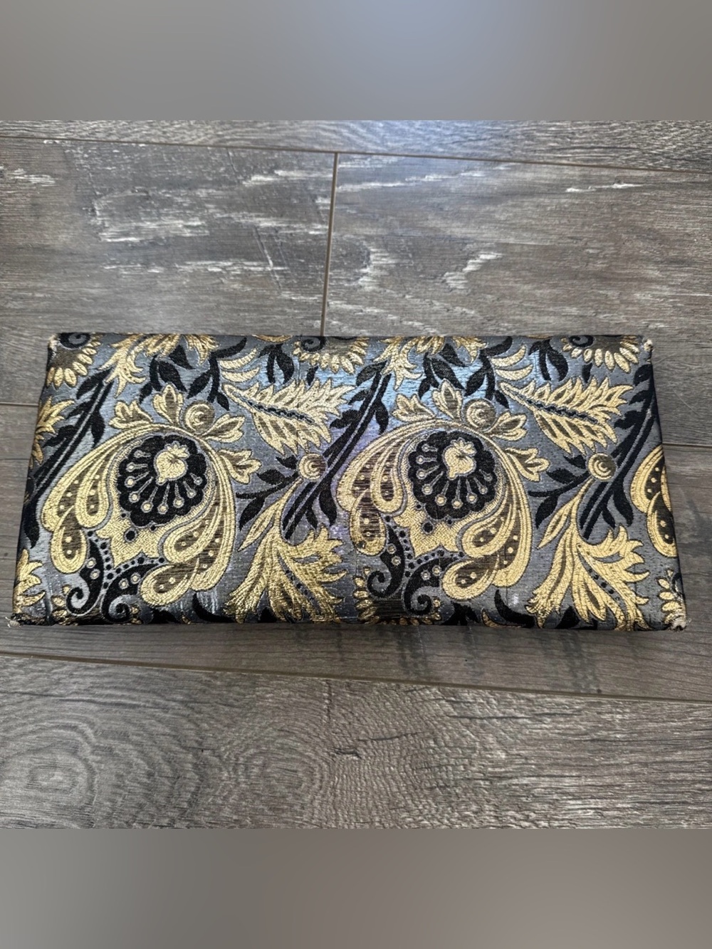 Vintage Lennox Bags SET Gold Brocade Clutch Handbag 1950s Comb Mirror Coin Purse - Picture 2 of 8